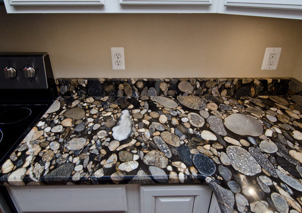 Black Mosaic Granite Counter