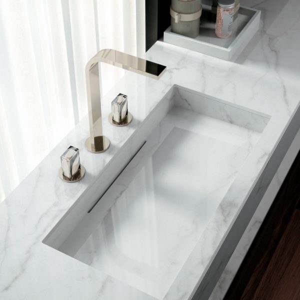 Calacatta Lincoln Infinity Porcelain Bathroom Vanity Sink Countertops