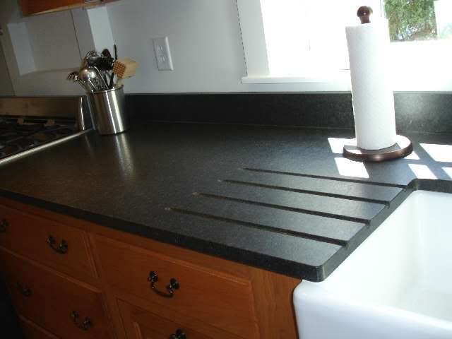 Cambrian Black Leather Finish Granite Kitchen1
