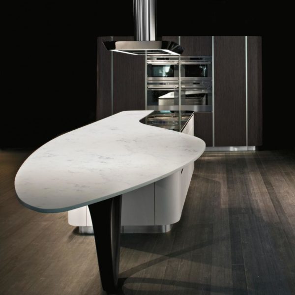 Carrara White Quantum Quartz Kitchen Countertops