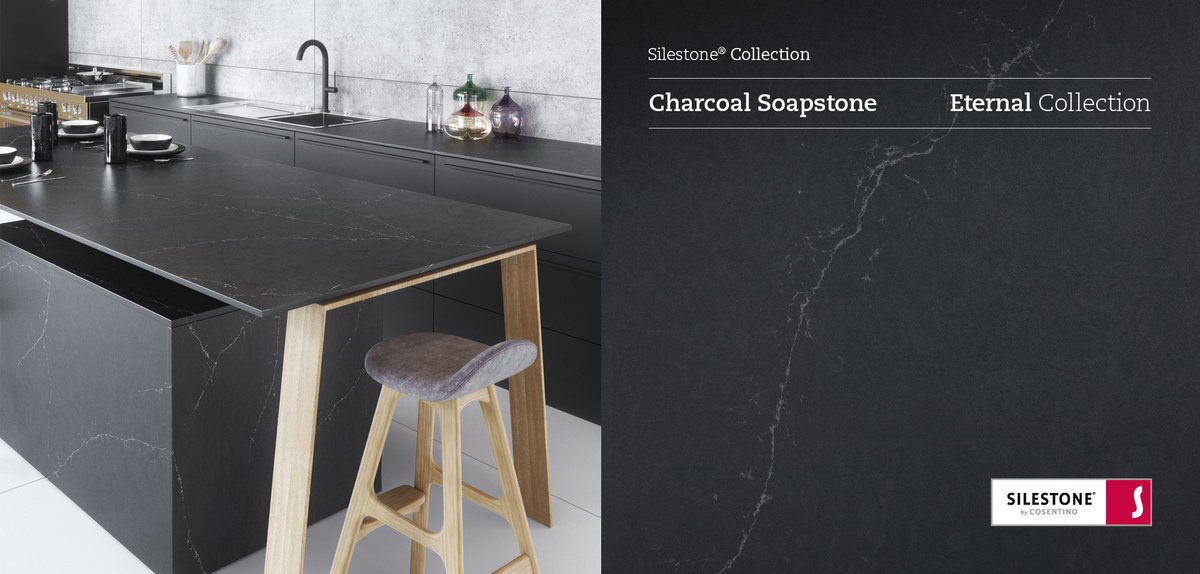 Charcoal Soapstone Silestone Quartz Sample Kitchen silestone countertops