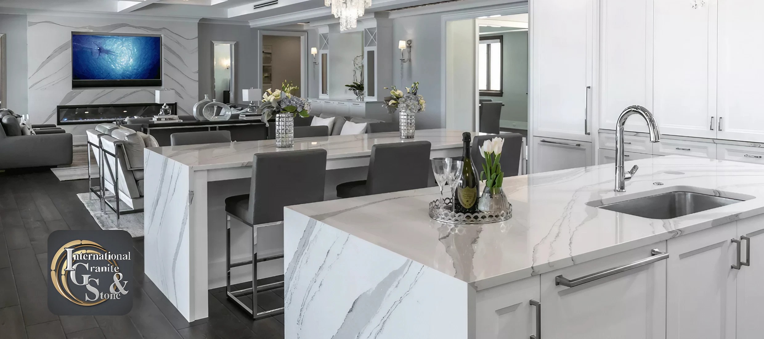 Image providing a detailed pricing breakdown and analysis for countertops installed by IGS Countertops, showcasing various material options, fabrication, and installation costs, along with any additional features or services included.