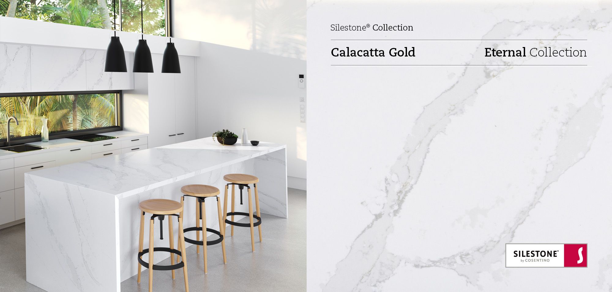 Calacatta Gold Quartz kitchen worktopAffordable pricesSample 