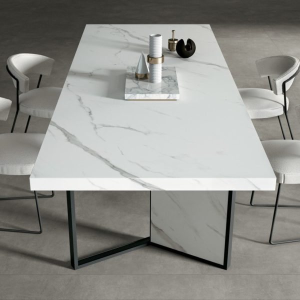 Extra Statuario Infinity Porcelain Countertop Table