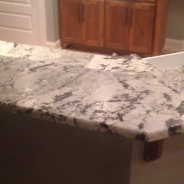 Icy Blue Leather Finish Granite Counter