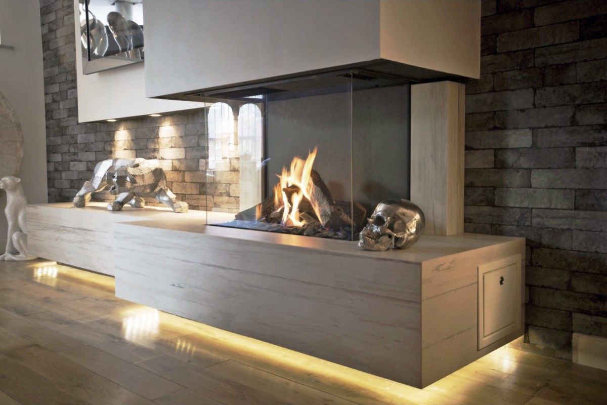 Makai Dekton Fireplace Mantle Countertops