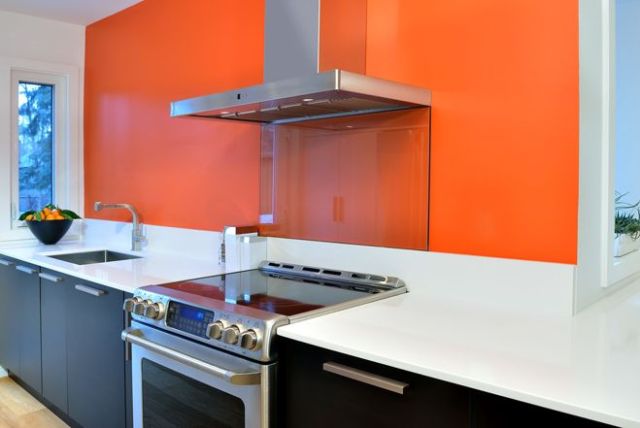 Orange Cool Silestone Quartz Kitchen1
