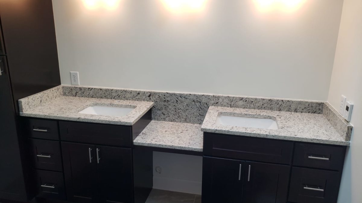Ornamentale White Granite Bathroom