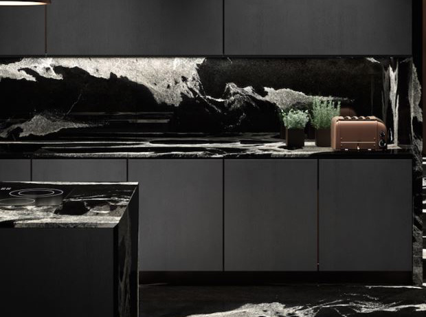 Python Black Granite Kitchen