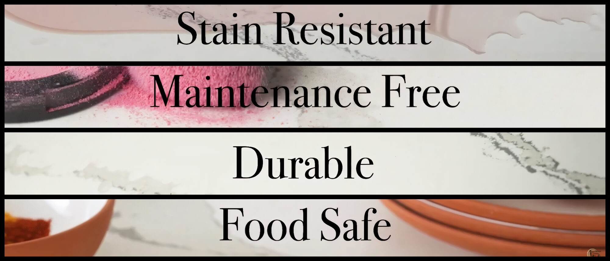Cambria Is Stain Resistant Maintenance Free Durable Food Safe NSF51