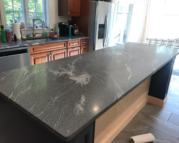 Silver Grey Honed Granite Kitchen1