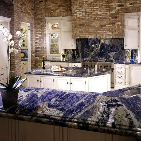 Sodalite Blue Top Granite Kitchen