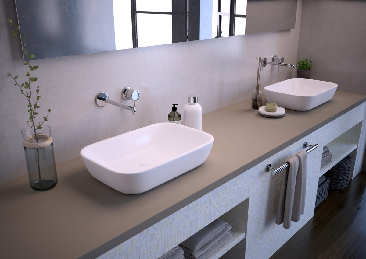 Soho Gray LG Viatera Quartz Bathroom Countertops
