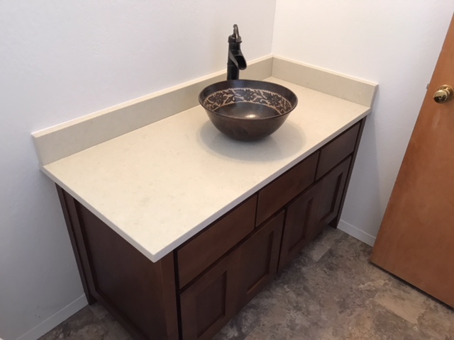 Tigris Sand Silestone Quartz Bathroom1