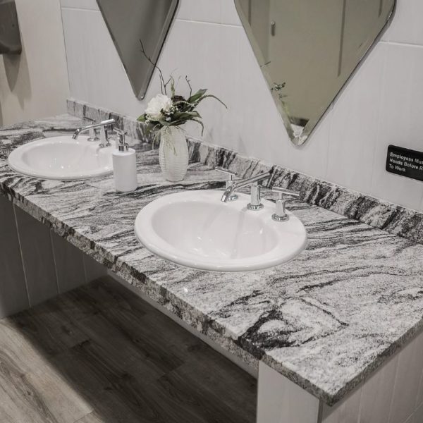 Viscount White Granite Bathroom Countertop