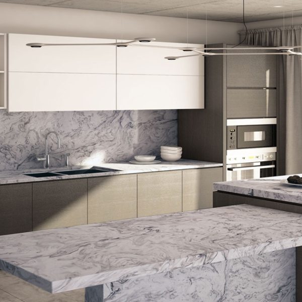 White Fusion Granite Kitchen