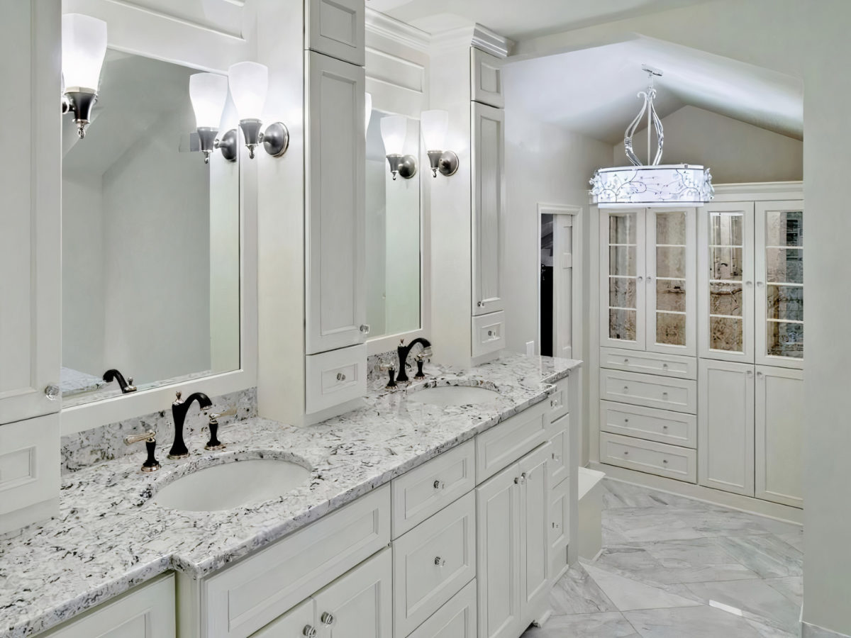 White Ice Granite Bathroom Countertops