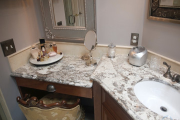White Paradise Granite Bathroom