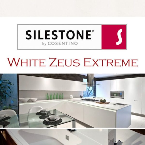 White Zeus Silestone Quartz Sample